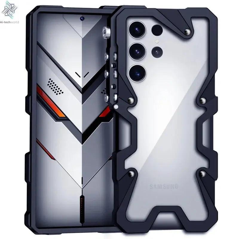 Shockproof Metal Bumper Case For Samsung Galaxy S25 Ultra S25 Plus S20 S21 FE Note20 s23 S22 Ultra S24 Ultra Case Aluminum Cover Ai-TechWorld 