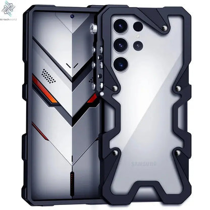Shockproof Metal Bumper Case For Samsung Galaxy S25 Ultra S25 Plus S20 S21 FE Note20 s23 S22 Ultra S24 Ultra Case Aluminum Cover Ai-TechWorld 