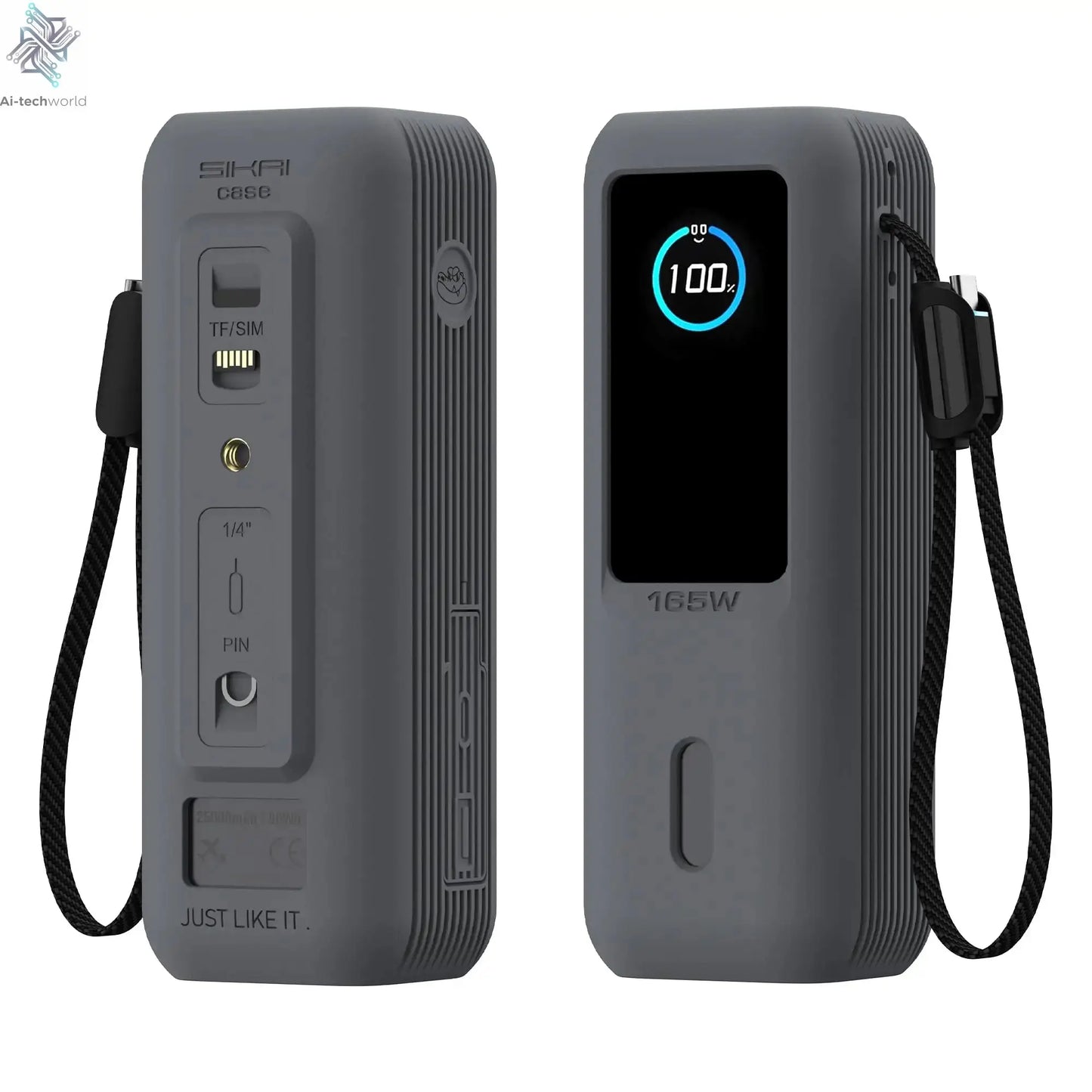 Sikai Eco-Friendly Silicone Portable Charger Case for Anker zolo 2in1 165W PowerBank Shockproof Cover Compatible with Anker zolo Ai-TechWorld 