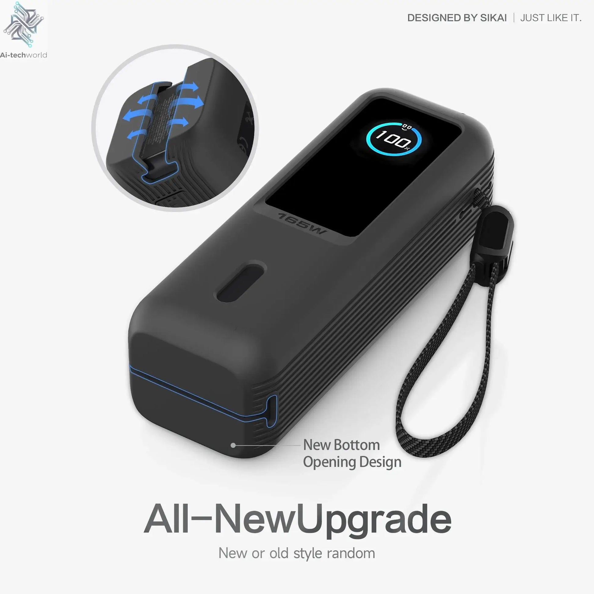 Silicone Case for Anker Zolo 25000mAh 165W Power Bank Portable Charger Protective Case Travel Carrying Case TF/SIM storage Bag Ai-TechWorld 