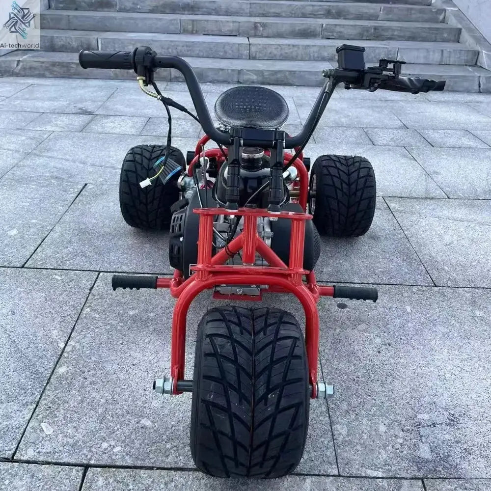 Single Seat 4 Stroke 212cc Engine Pedal Go Kart 7.5HP Three Wheels with 9.9N.m Chain Drive for Outdoor Gas Fuel Ai-TechWorld 