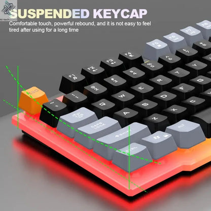 Single keyboard and keyboard mouse RAIKU T26 Three tone Luminous Keyboard Mouse Wired Mechanical Touch Gaming Mouse Keyboard Set Ai-TechWorld 