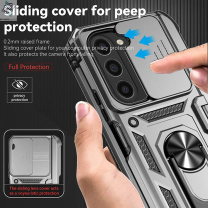 Slide Camera Lens Armor Phone Case for Samsung Galaxy Z Fold 6 5 4 7 Magnetic Ring Stand Holder Shockproof Protection Back Cover Ai-TechWorld 