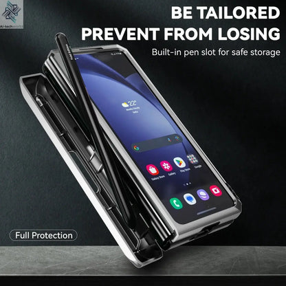 Slide Camera Lens Armor Phone Case for Samsung Galaxy Z Fold 6 5 4 7 Magnetic Ring Stand Holder Shockproof Protection Back Cover Ai-TechWorld 