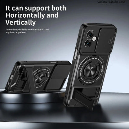 Slide Lens Funda for Motorola Moto G55 Case Magnetic Ring Cover for Motorola G64 G54 Power 5G Case Foldable Kickstand Armor Capa Ai-TechWorld 
