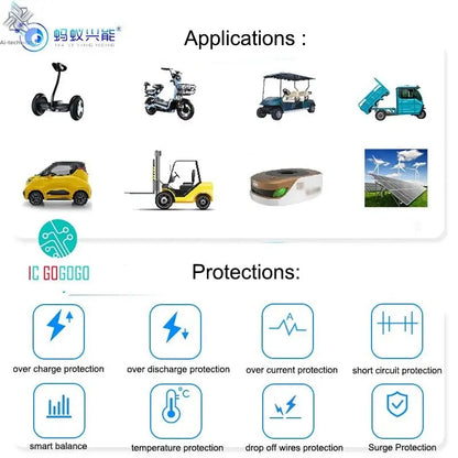 Smart 20S ~ 30S ANT BMS Lifepo4 li-ion LTO Battery Protection Board 220A 400A 170A 420A Bluetooth Phone 24S 26S 28S 84V 96V 126V Ai-TechWorld