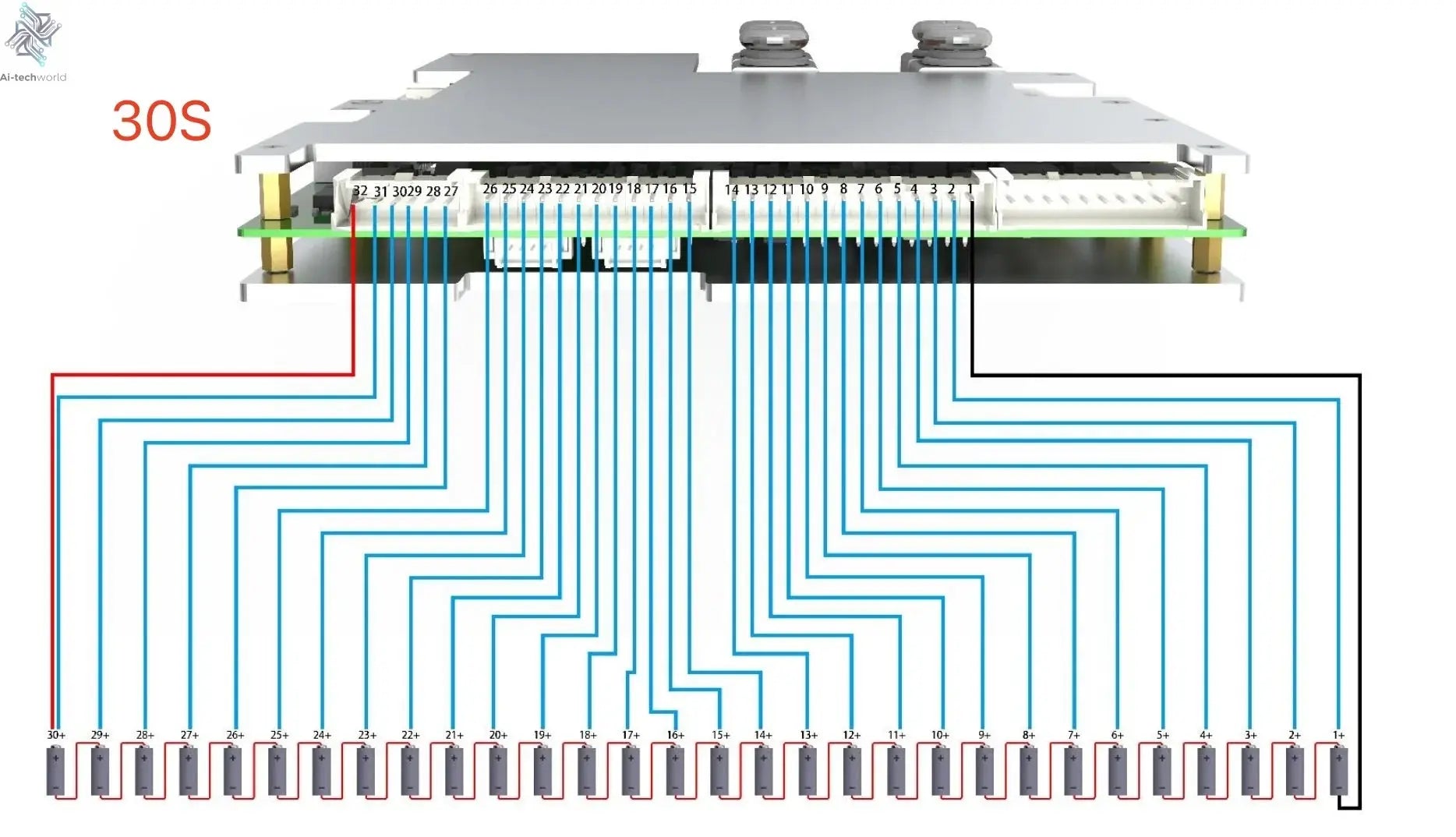 Smart 20S ~ 30S ANT BMS Lifepo4 li-ion LTO Battery Protection Board 220A 400A 170A 420A Bluetooth Phone 24S 26S 28S 84V 96V 126V Ai-TechWorld