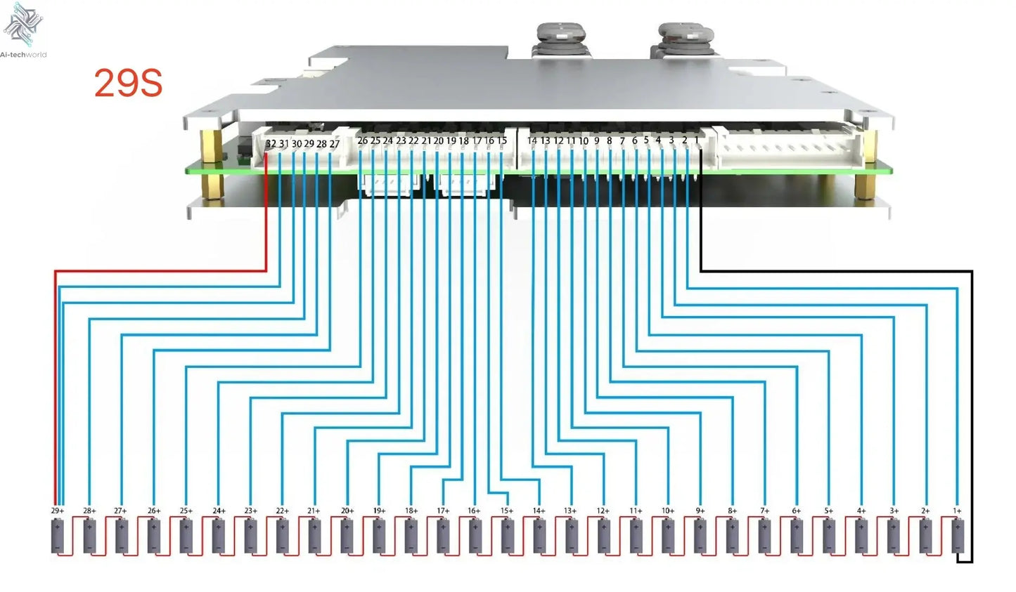Smart 20S ~ 30S ANT BMS Lifepo4 li-ion LTO Battery Protection Board 220A 400A 170A 420A Bluetooth Phone 24S 26S 28S 84V 96V 126V Ai-TechWorld