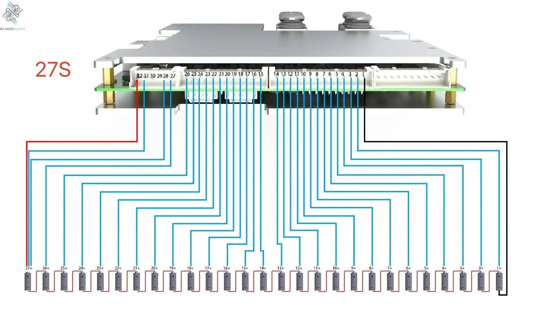 Smart 20S ~ 30S ANT BMS Lifepo4 li-ion LTO Battery Protection Board 220A 400A 170A 420A Bluetooth Phone 24S 26S 28S 84V 96V 126V Ai-TechWorld