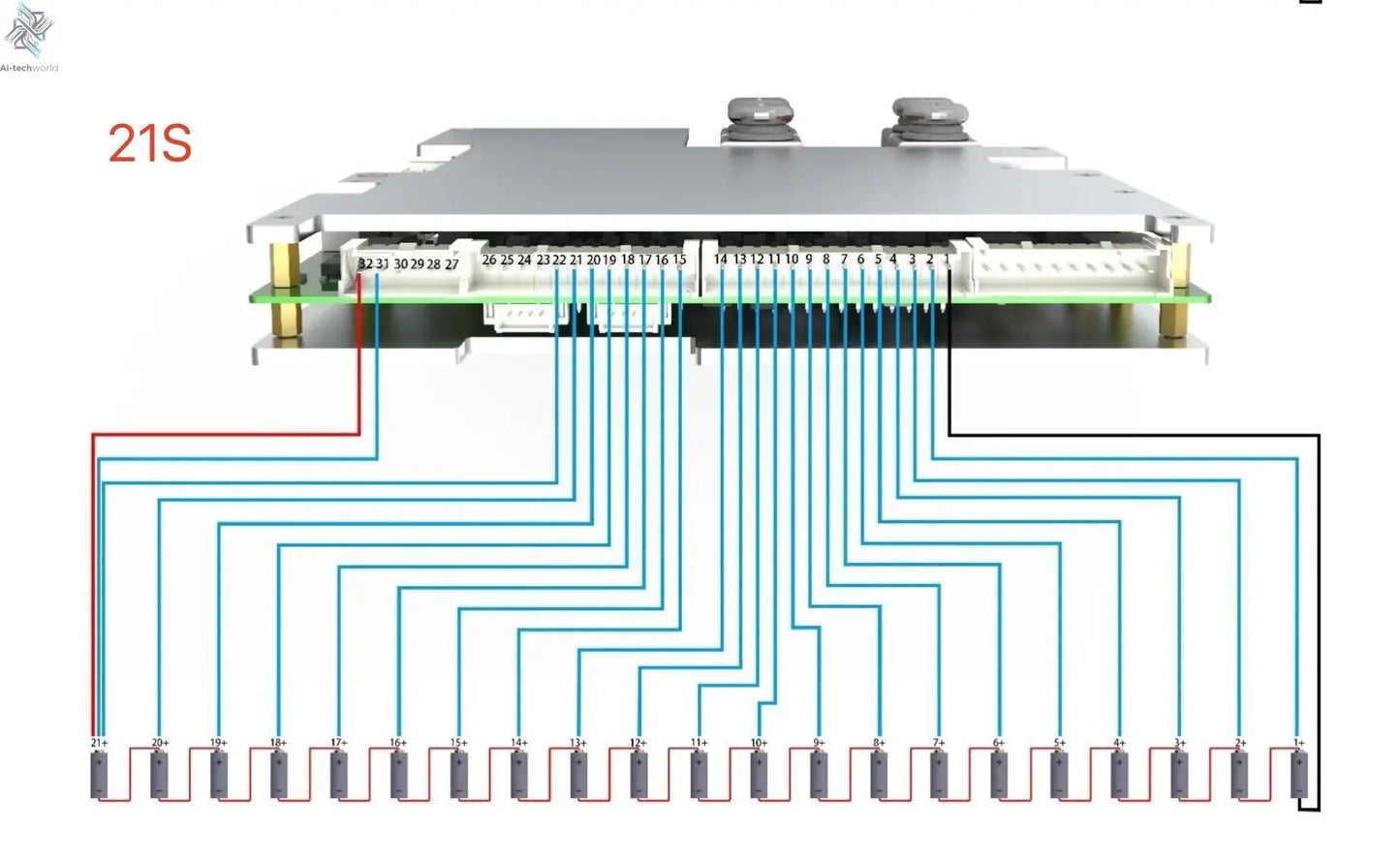 Smart 20S ~ 30S ANT BMS Lifepo4 li-ion LTO Battery Protection Board 220A 400A 170A 420A Bluetooth Phone 24S 26S 28S 84V 96V 126V Ai-TechWorld