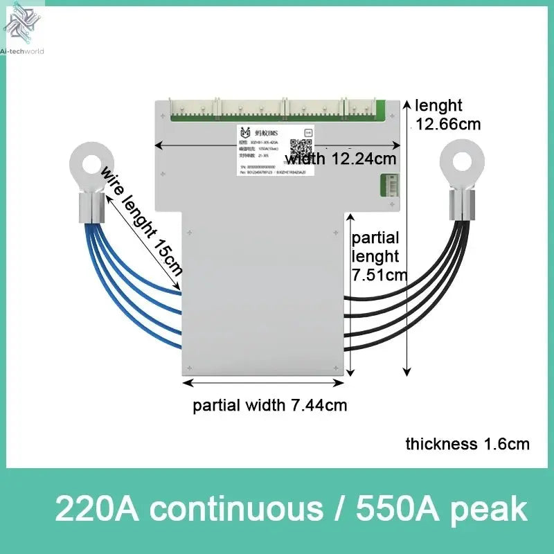 Smart 20S ~ 30S ANT BMS Lifepo4 li-ion LTO Battery Protection Board 220A 400A 170A 420A Bluetooth Phone 24S 26S 28S 84V 96V 126V Ai-TechWorld