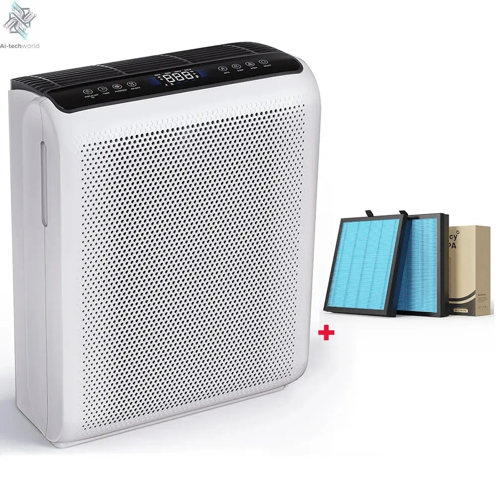 Smart Air Purifier – Touch Control, Auto Mode, Odor & Allergen Removal - Ai - TechWorld