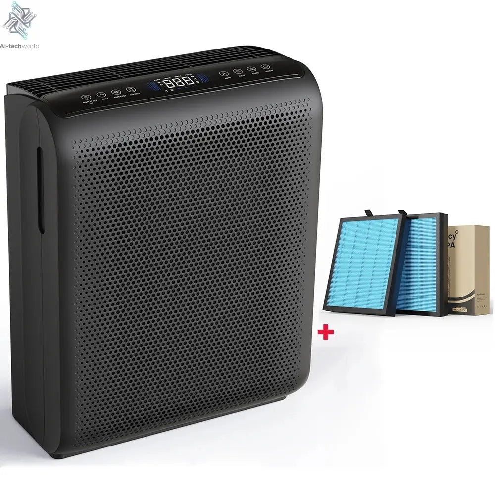 Smart Air Purifier – Touch Control, Auto Mode, Odor & Allergen Removal - Ai - TechWorld