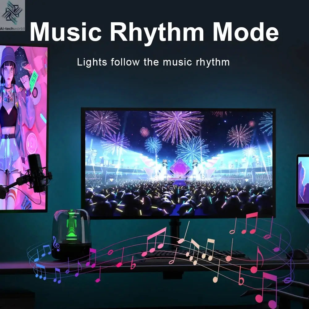 Smart Ambient TV PC Display Sync Computer Monitor Backlight LED Strip Light RGB Color DIY Game Holiday Atmosphere Decor Lamp Ai-TechWorld 