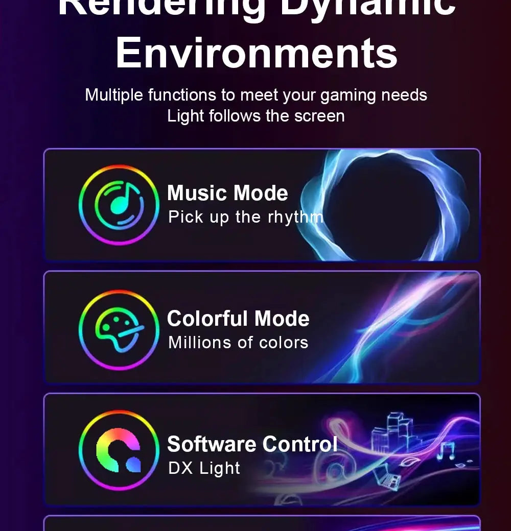 Smart Ambient TV PC Display Sync Computer Monitor Backlight LED Strip Light RGB Color DIY Game Holiday Atmosphere Decor Lamp Ai-TechWorld 