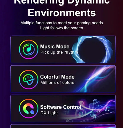 Smart Ambient TV PC Display Sync Computer Monitor Backlight LED Strip Light RGB Color DIY Game Holiday Atmosphere Decor Lamp Ai-TechWorld 