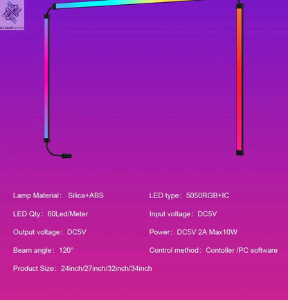 Smart Ambient TV PC Display Sync Computer Monitor Backlight LED Strip Light RGB Color DIY Game Holiday Atmosphere Decor Lamp Ai-TechWorld 