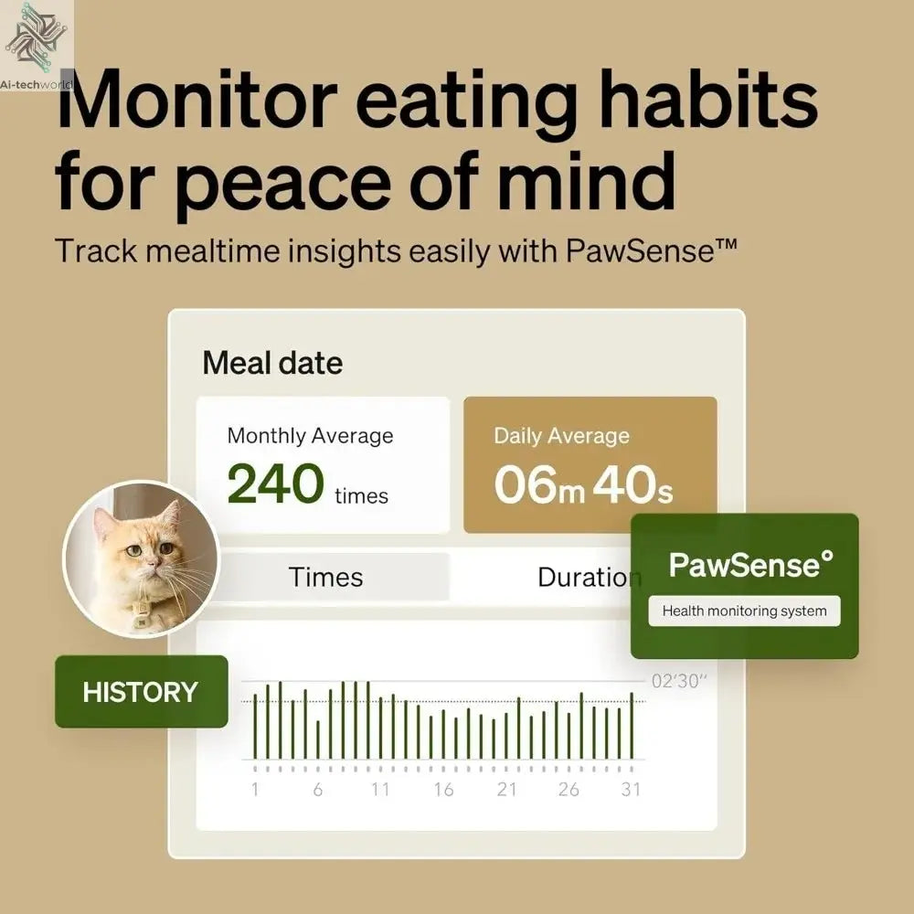 Smart Automatic Cat Feeder with Light Collar Tag – 5G App Control, RFID Sensor - Ai - TechWorld