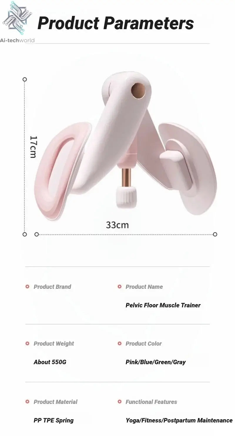 Smart Counting Leg Muscle Trainer Pelvic Floor Exercise Device Home Thin Legs Postpartum Recovery Kegel Clamping Equipment Ai-TechWorld 