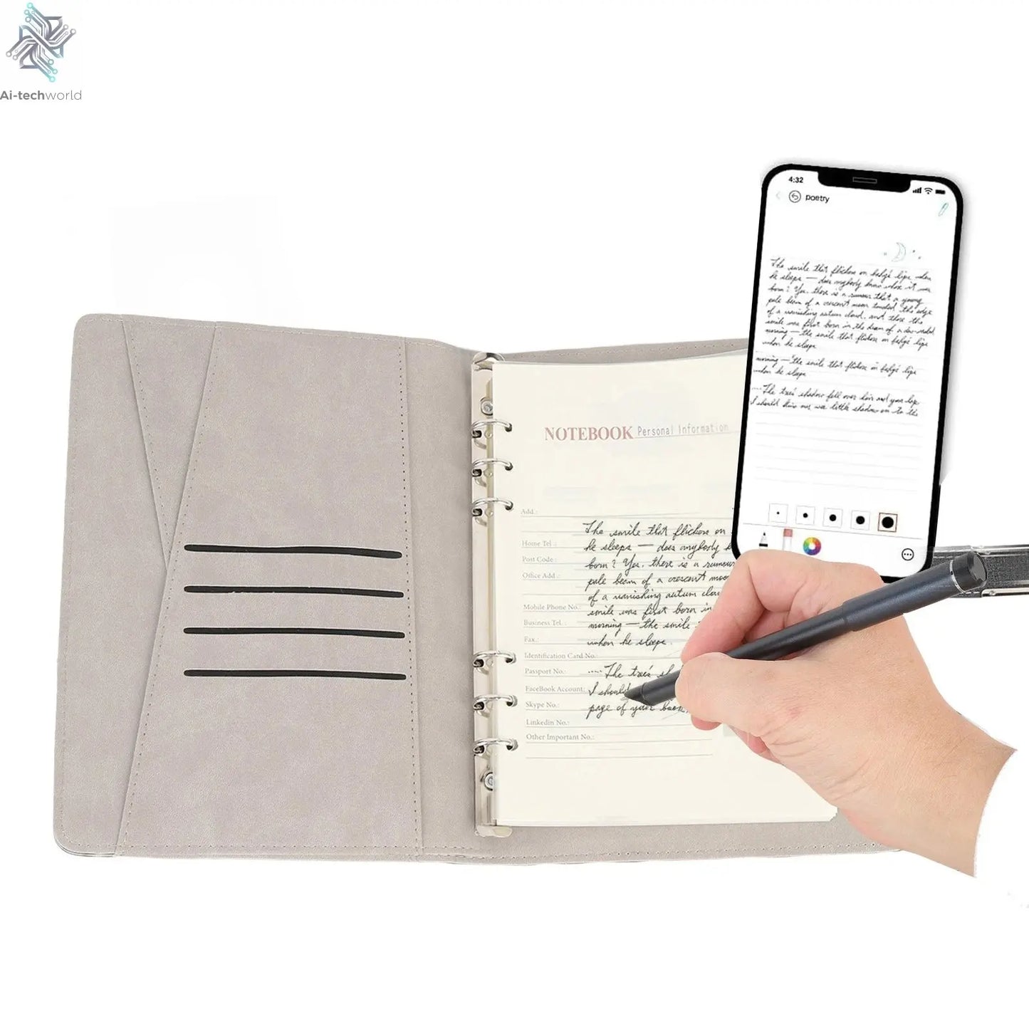 Smart Digital Pen & Notebook Set – Handwriting to Text Conversion, OCR for Notes & Drawing - Ai - TechWorld