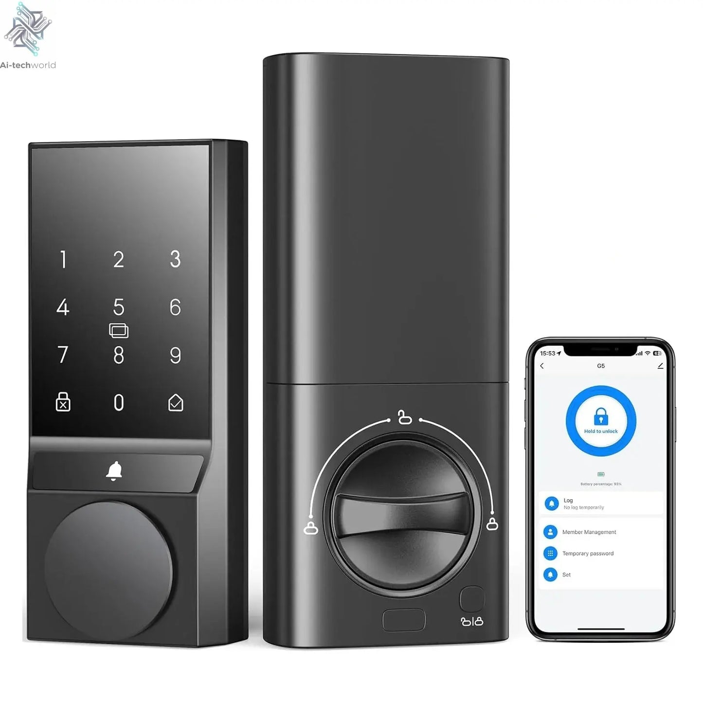 Smart Door Lock – Keyless Entry with Doorbell | App Control - Ai-TechWorld