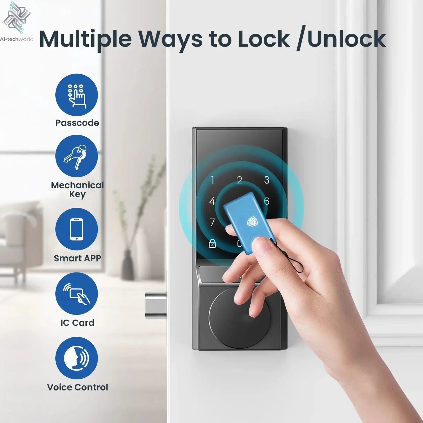 Smart Door Lock – Keyless Entry with Doorbell | App Control - Ai-TechWorld