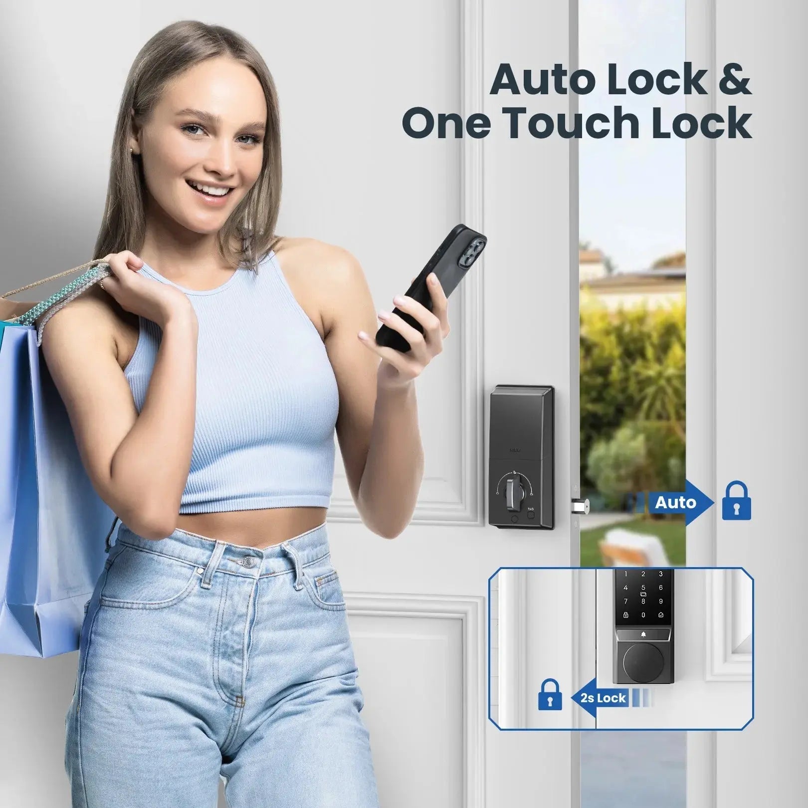 Smart Door Lock – Keyless Entry with Doorbell | App Control - Ai-TechWorld