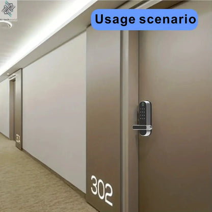 Smart Fingerprint Door Lock App Remote Control Keyless WIFI Digital Touchscreen Lock NFC IP67 Waterproof with 2 IC Cards Ai-TechWorld 