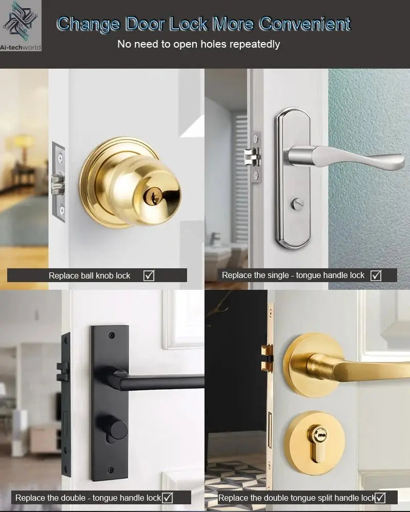 Smart Fingerprint Door Lock – Keyless Entry with Bluetooth, APP - Ai - TechWorld