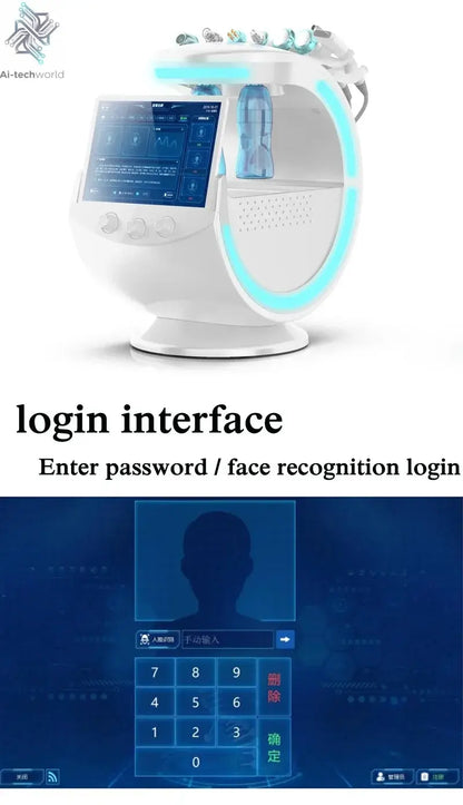 Smart Ice Blue Plus 7 in 1 Oxygen Hydro dermabrasion Bubble Machine Professional Face Hydra Machine rf Lifting ultrason machine Ai-TechWorld 