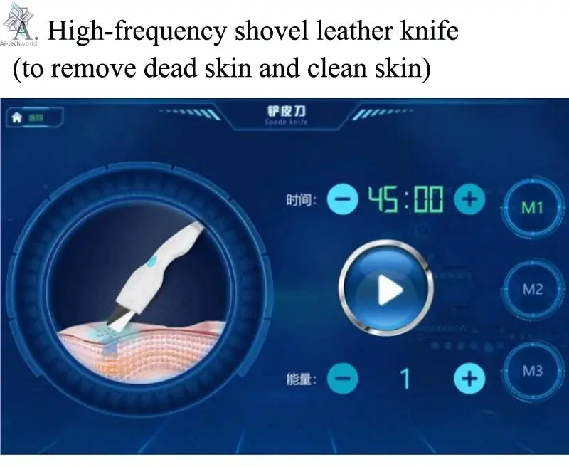Smart Ice Blue Plus 7 in 1 Oxygen Hydro dermabrasion Bubble Machine Professional Face Hydra Machine rf Lifting ultrason machine Ai-TechWorld 