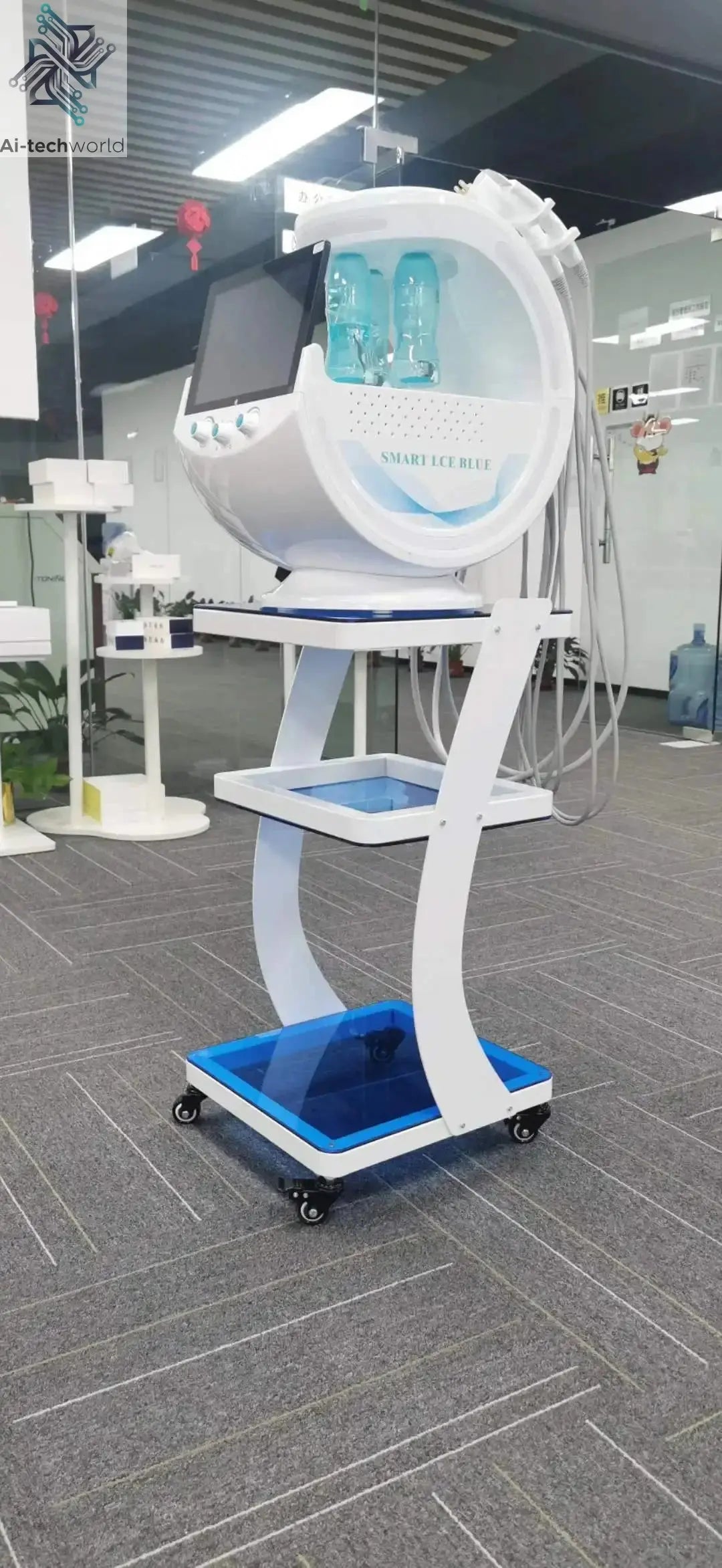 Smart Ice Blue Plus 7 in 1 Oxygen Hydro dermabrasion Bubble Machine Professional Face Hydra Machine rf Lifting ultrason machine Ai-TechWorld 