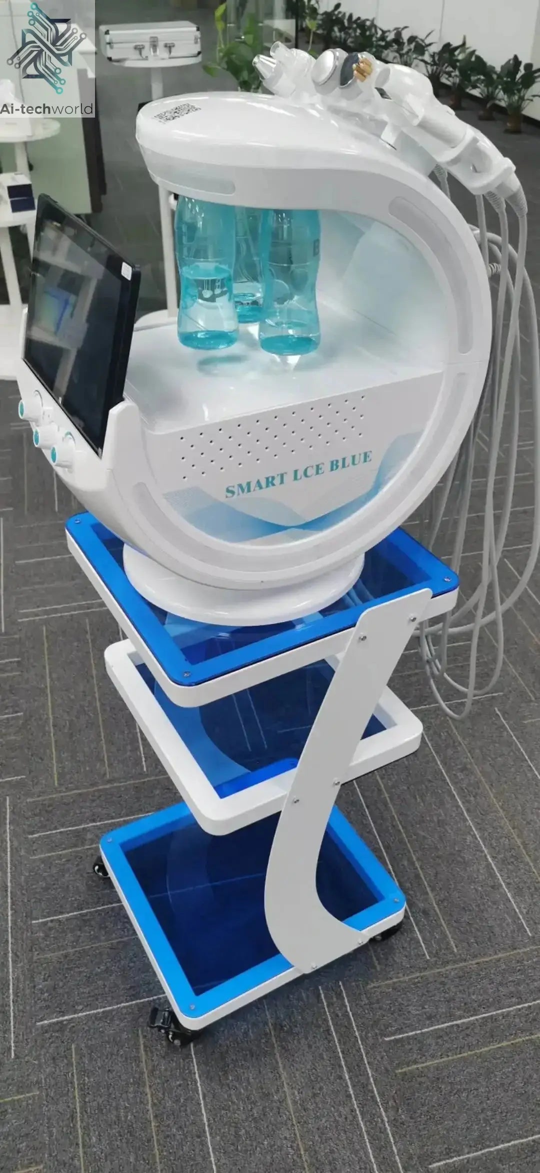 Smart Ice Blue Plus 7 in 1 Oxygen Hydro dermabrasion Bubble Machine Professional Face Hydra Machine rf Lifting ultrason machine Ai-TechWorld 