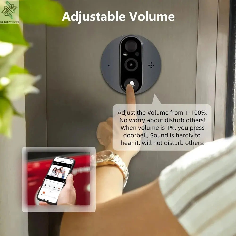 Smart Life Tuya 1080P WiFi Door Bell with camera - Alexa - Google - Ai - TechWorld
