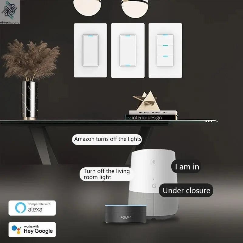 Smart Light Switch | Works with Alexa & Google Home - Ai - TechWorld