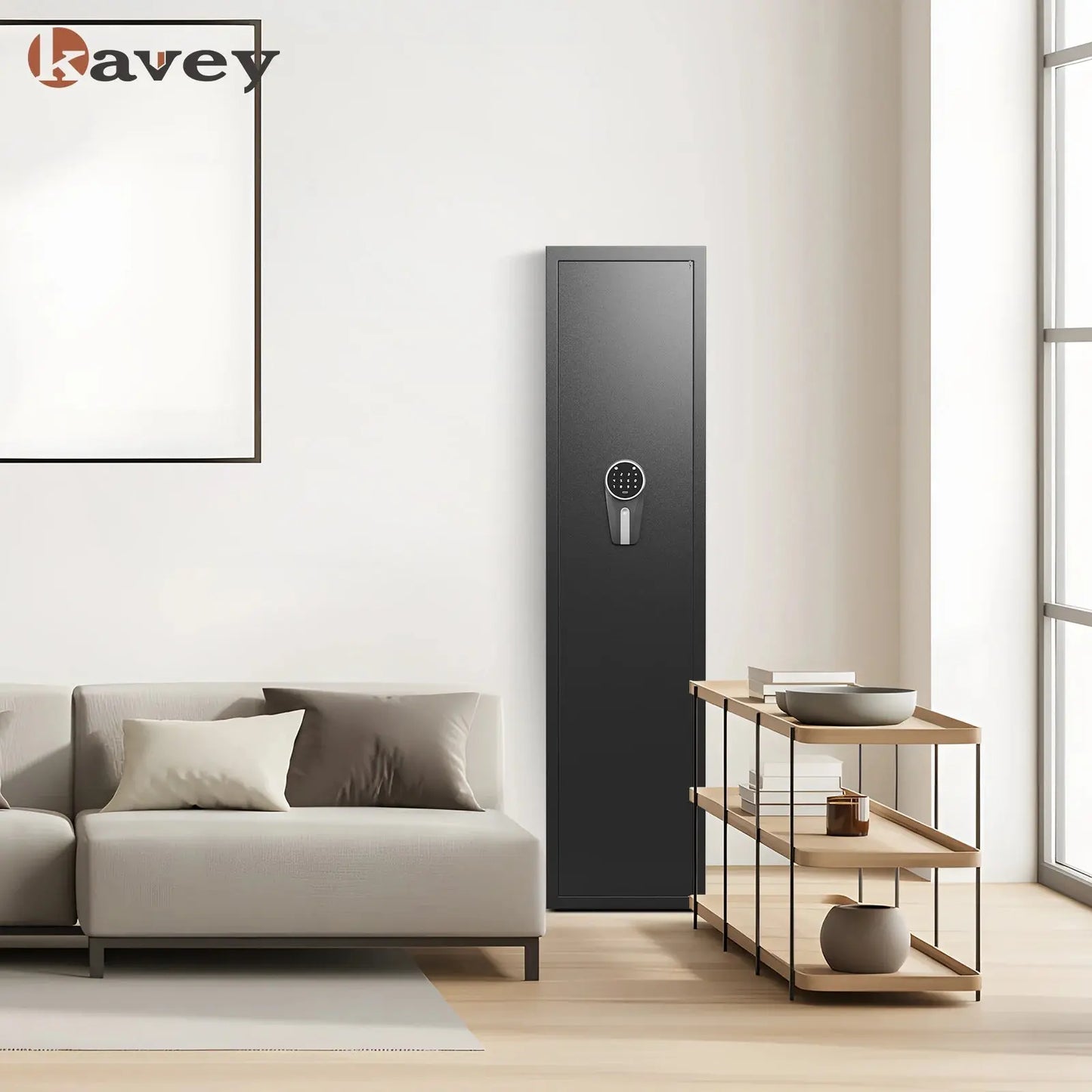 Smart Locker with Alarm System & Silent Mode – Long Gun Cabinet with Removable Shelf Ai-TechWorld