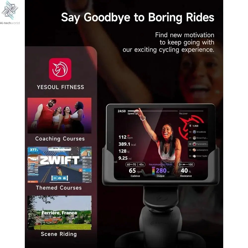 Smart Magnetic Stationary Cycling Bike - App integration Ai-TechWorld