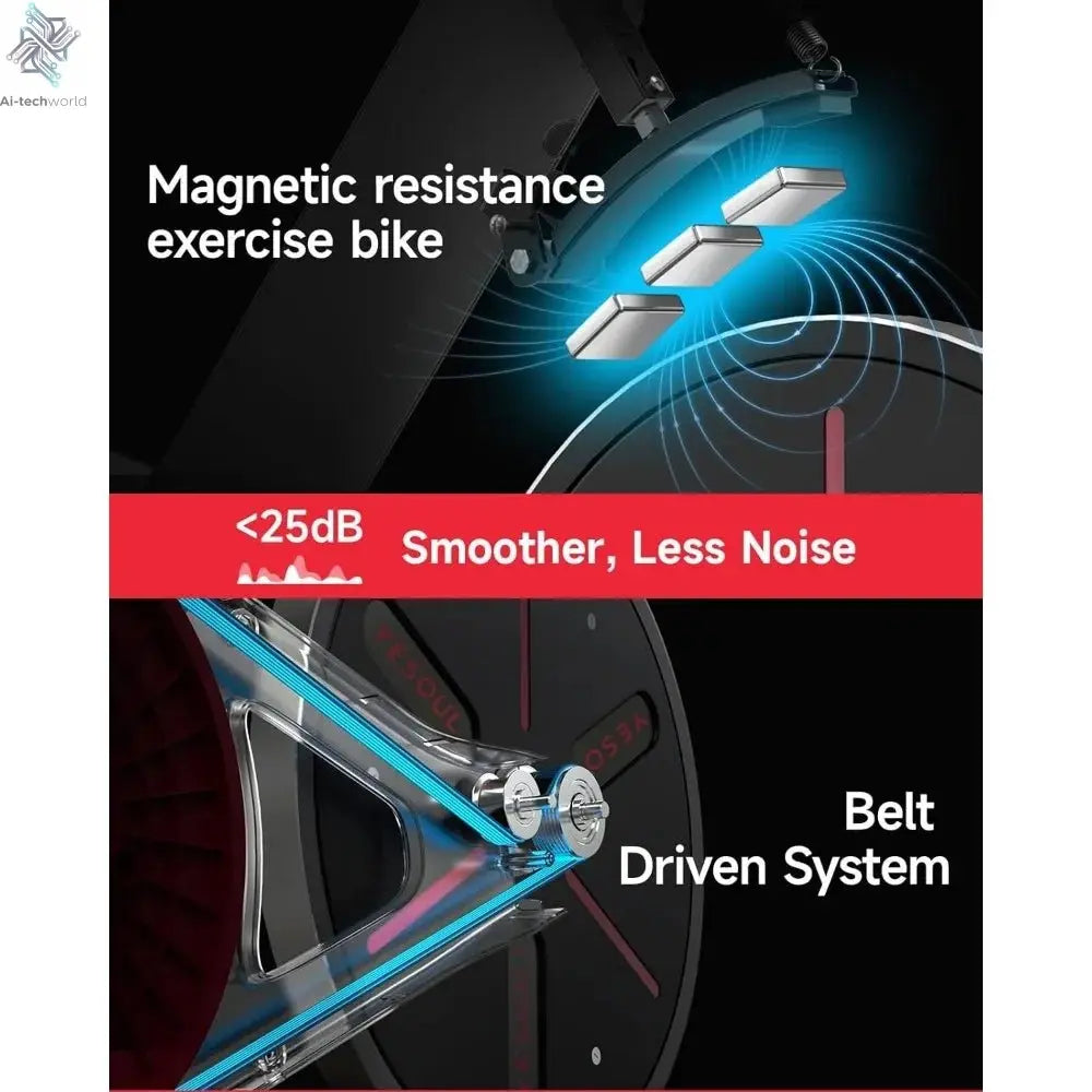 Smart Magnetic Stationary Cycling Bike - App integration Ai-TechWorld