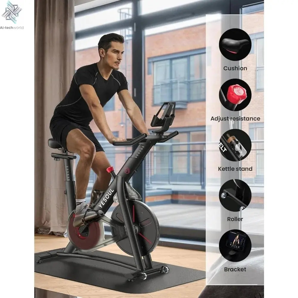 Smart Magnetic Stationary Cycling Bike - App integration Ai-TechWorld