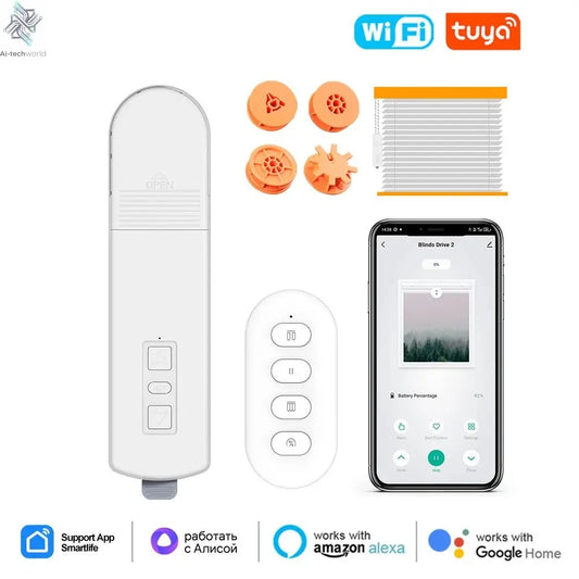 Smart Motorized Electric Roller Shutter Blind Curtain Motor – Voice and App Controlled - Alexa Google Home Alice - Ai - TechWorld