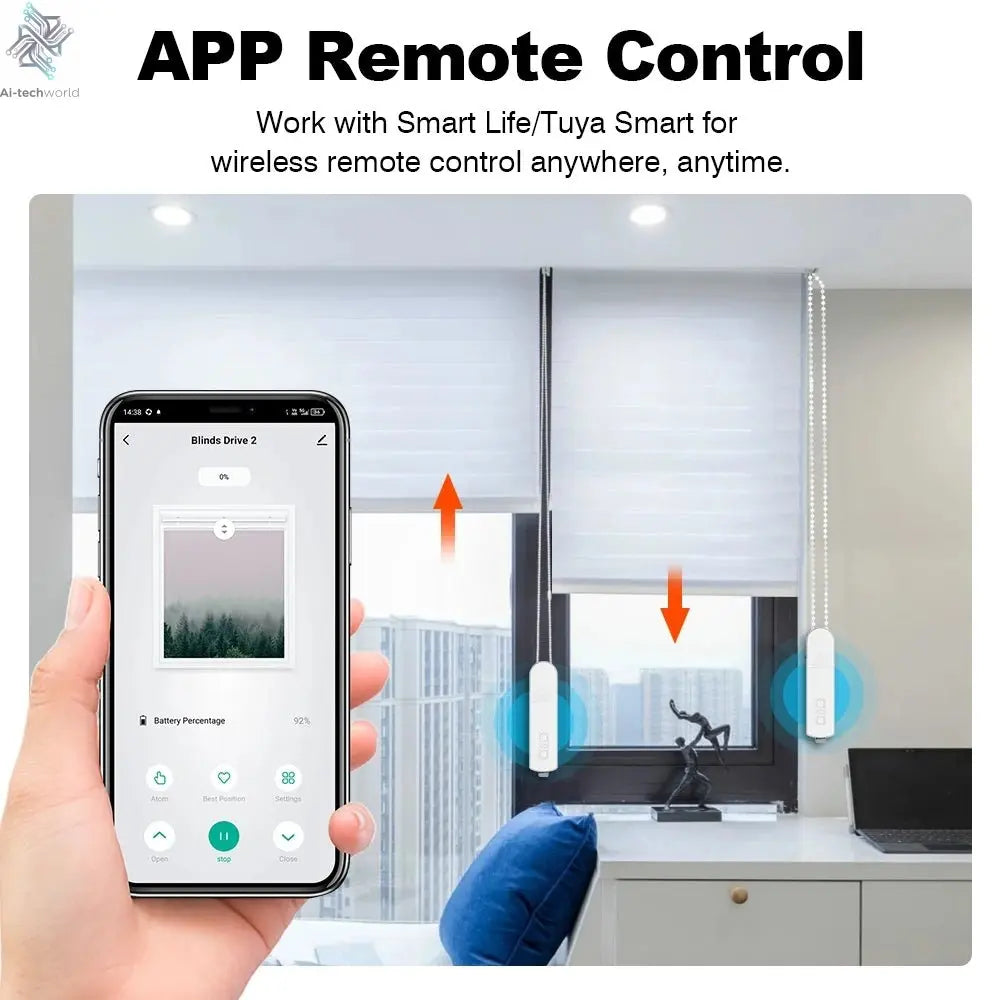 Smart Motorized Electric Roller Shutter Blind Curtain Motor – Voice and App Controlled - Alexa Google Home Alice - Ai - TechWorld
