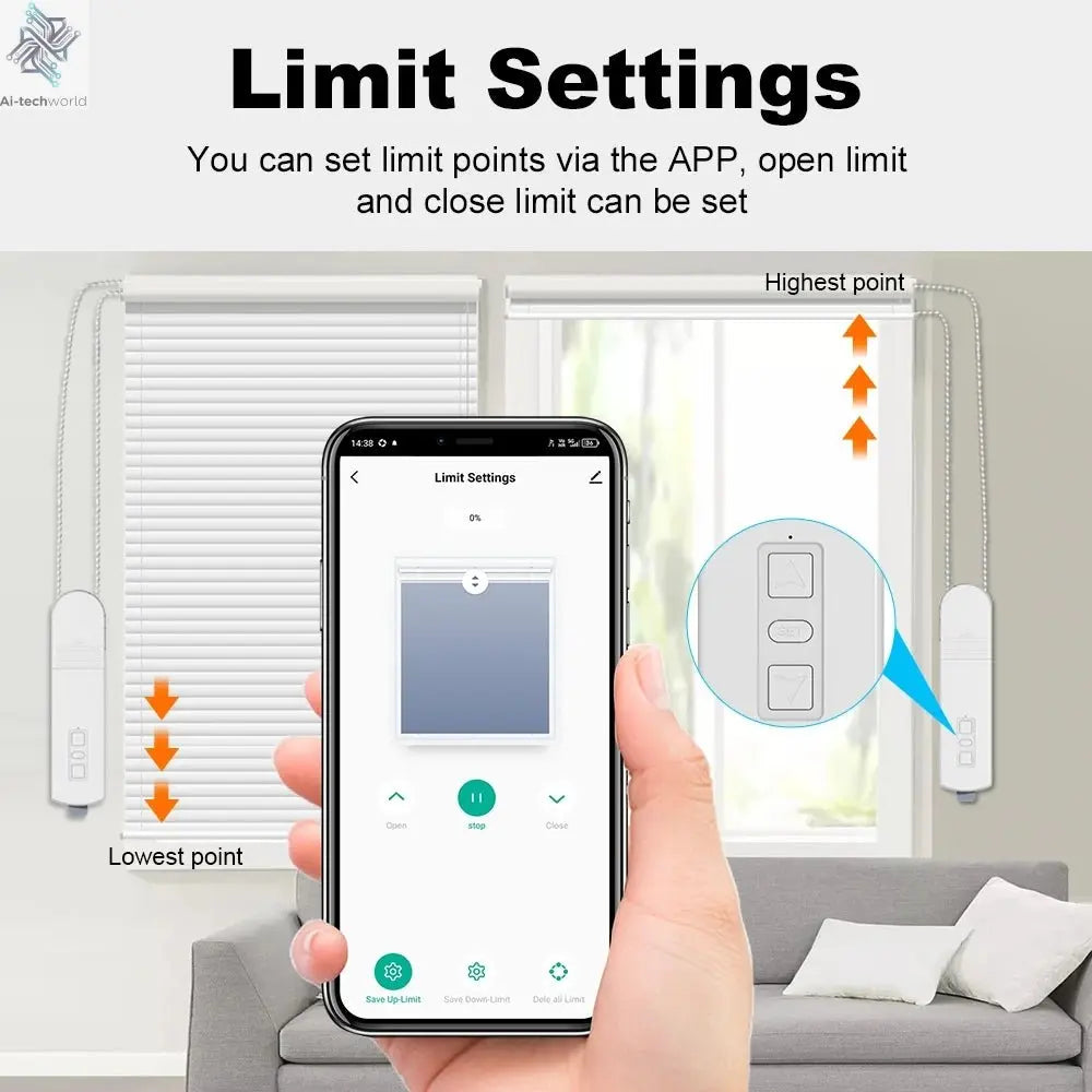 Smart Motorized Electric Roller Shutter Blind Curtain Motor – Voice and App Controlled - Alexa Google Home Alice - Ai - TechWorld