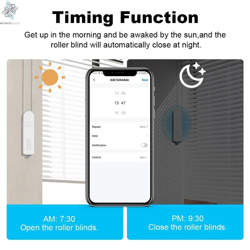 Smart Motorized Electric Roller Shutter Blind Curtain Motor – Voice and App Controlled - Alexa Google Home Alice - Ai - TechWorld