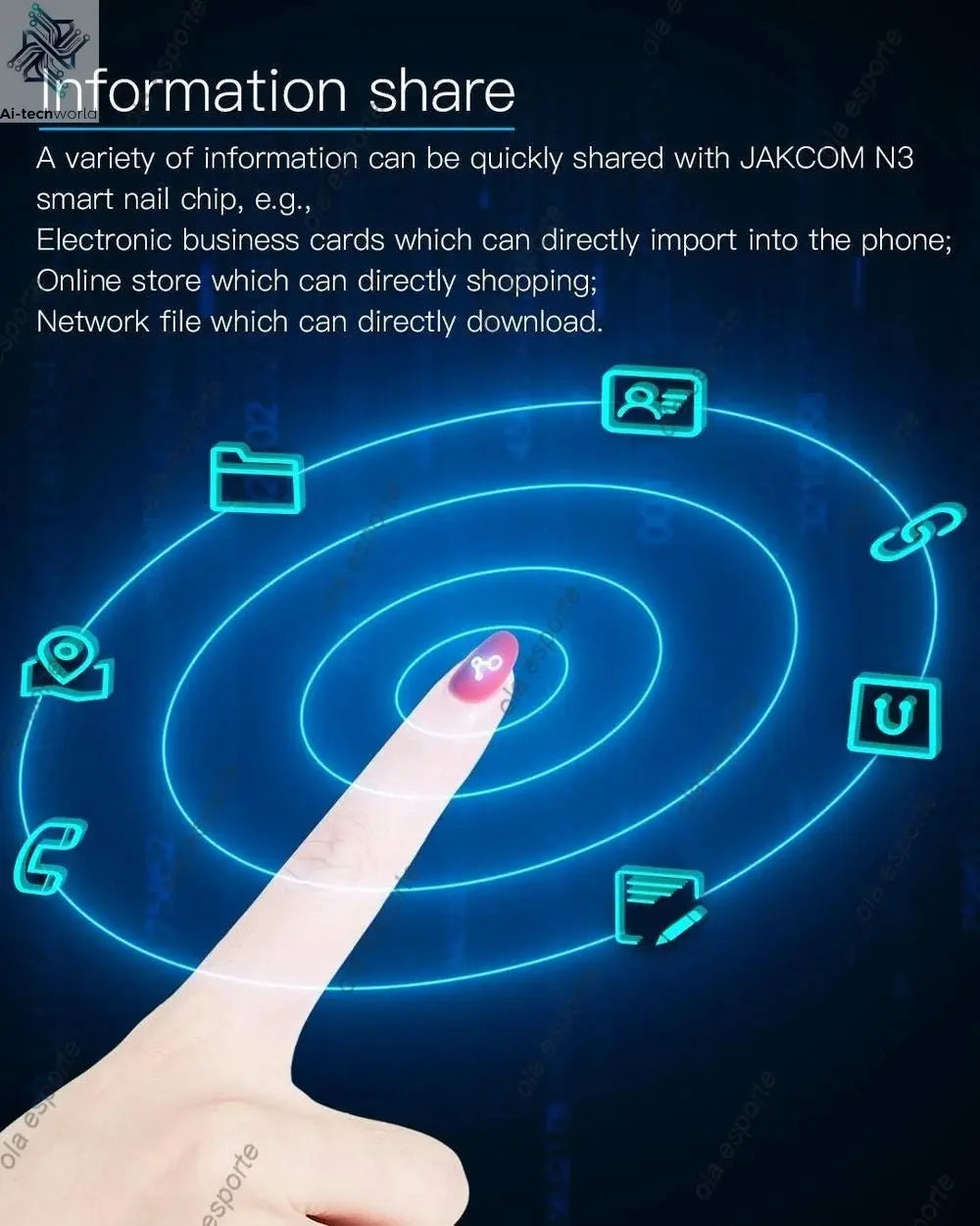 Smart Nail Chip Skin - friendly Wireless Accessory NFC Electronics Touching Sensor Nail Chip for Girl - Ai - TechWorld