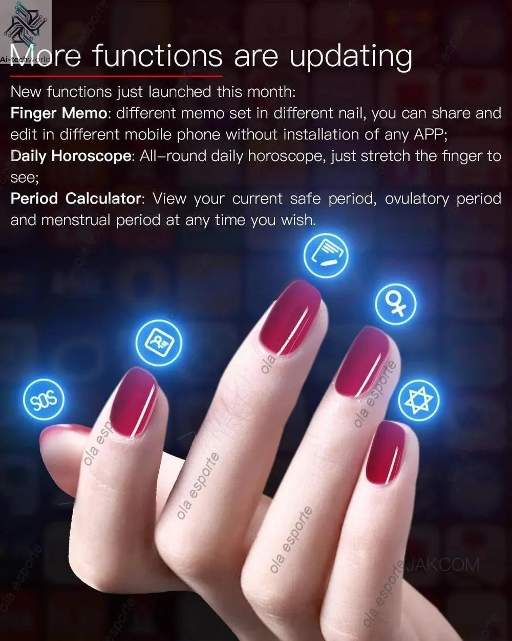Smart Nail Chip Skin - friendly Wireless Accessory NFC Electronics Touching Sensor Nail Chip for Girl - Ai - TechWorld