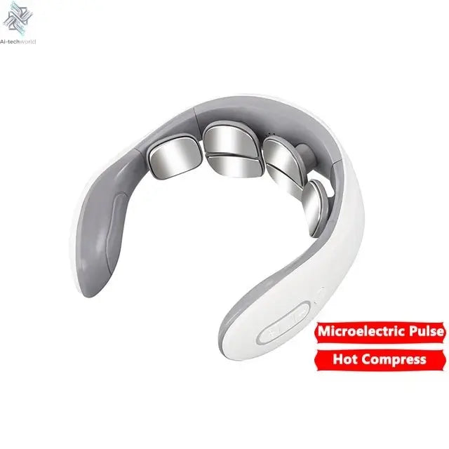 Smart Neck Massage Instrument Portable Shoulder Neck Massage Cervical Vertebra Health Care Vibrator Heating Compress Massage - Ai - TechWorld