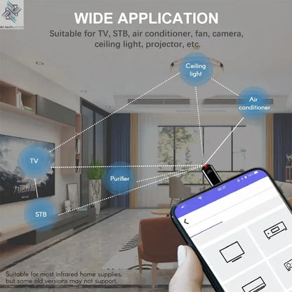 Smart Phone Infrared Transmitter Universal Mini Remote Controller Replacement for IOS Smartphone TV Air Conditioner Fan Camera Ai-TechWorld 