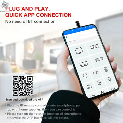 Smart Phone Infrared Transmitter Universal Mini Remote Controller Replacement for IOS Smartphone TV Air Conditioner Fan Camera Ai-TechWorld 