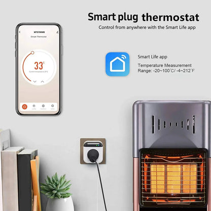Smart Thermostat Socket 10A – Programmable WiFi Temperature Control Plug with App and Voice Control - Ai - TechWorld