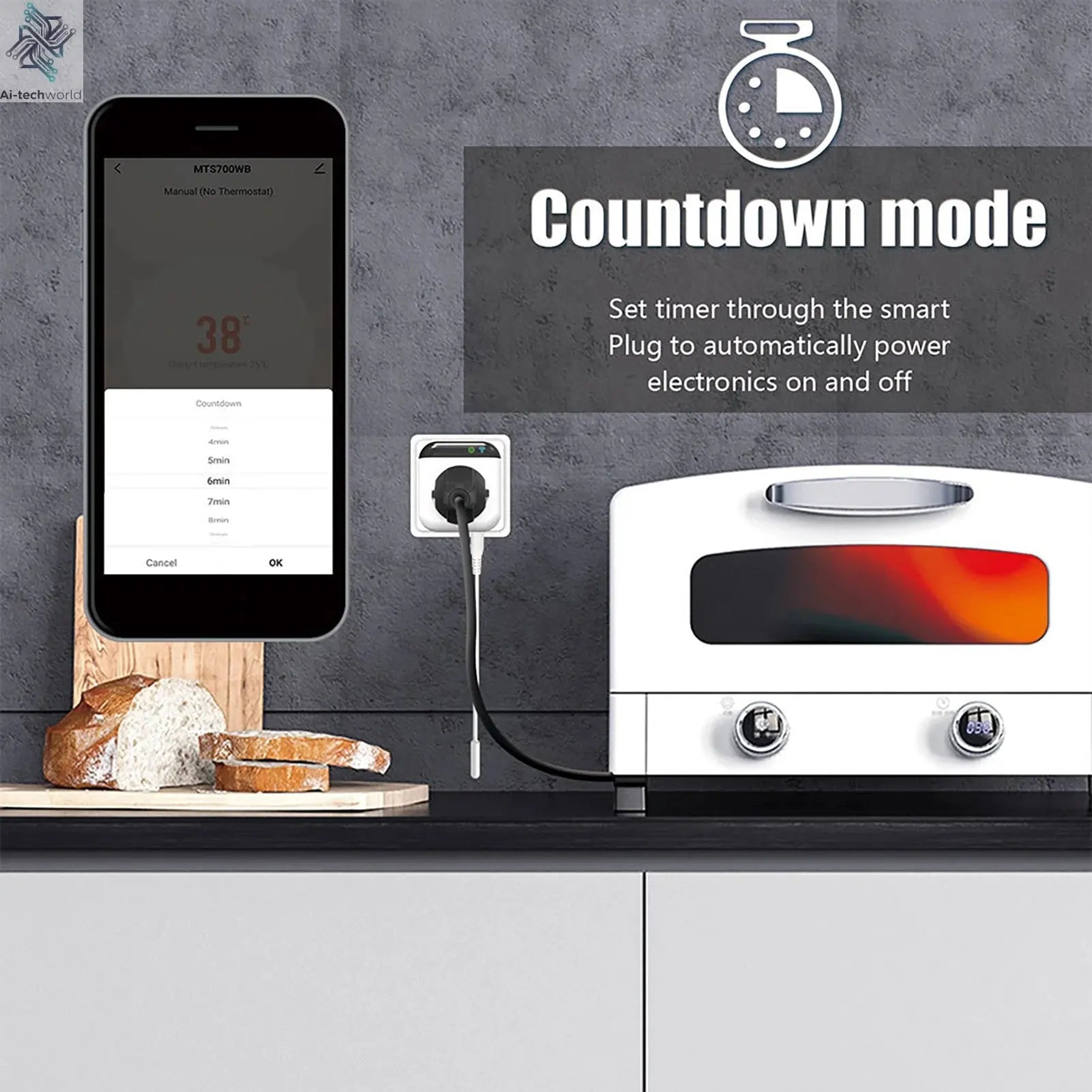 Smart Thermostat Socket 10A – Programmable WiFi Temperature Control Plug with App and Voice Control - Ai - TechWorld